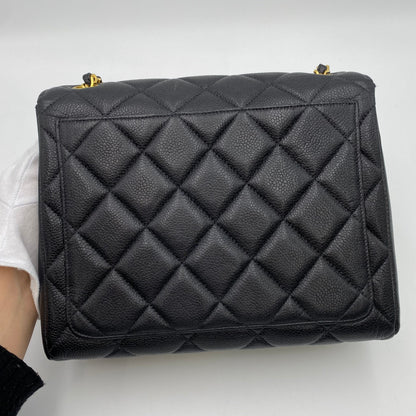 Chanel Vintage Single Flap Black Caviar GHW #4 90222290