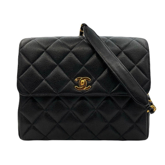 Chanel Vintage Single Flap Black Caviar GHW #4 90222290