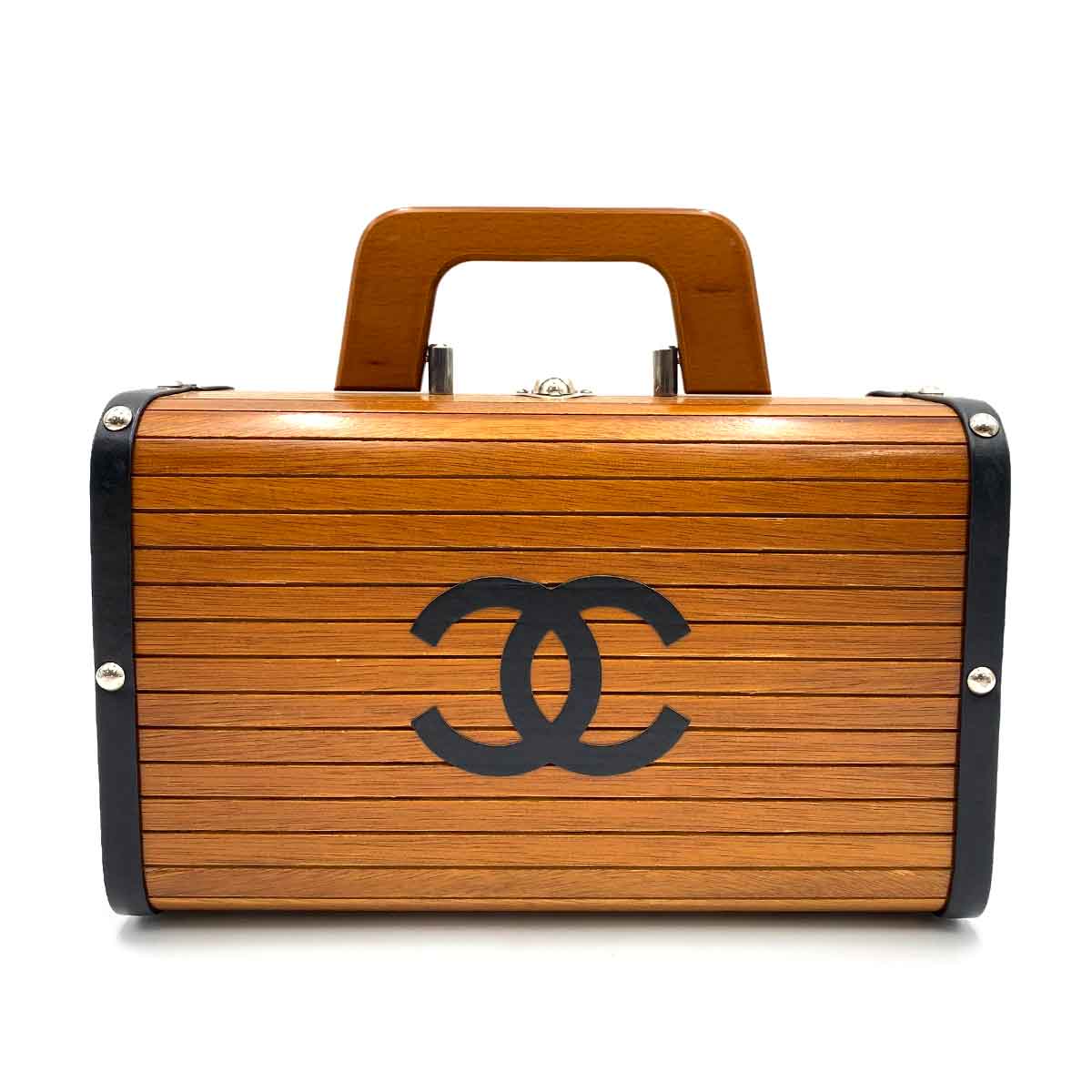 Chanel Vintage Vanity Brown Wood / Leather #3 90233410