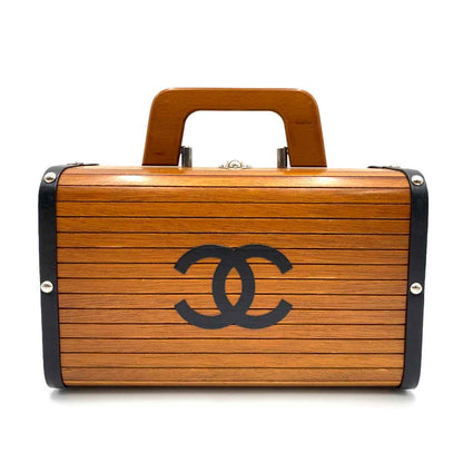 Chanel Vintage Vanity Brown Wood / Leather #3 90233410