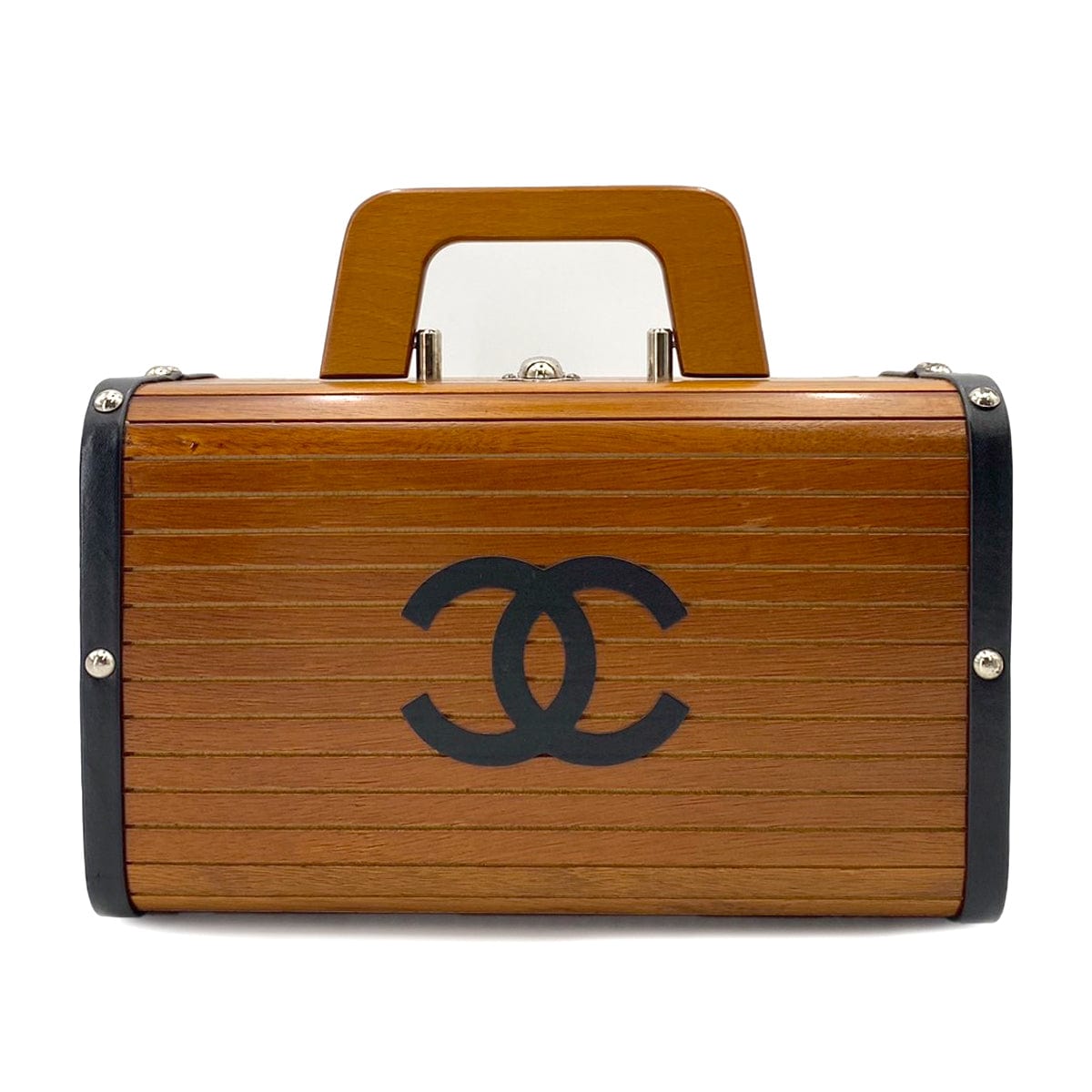Chanel Vintage Vanity Wood / Leather Brown #3 90241772