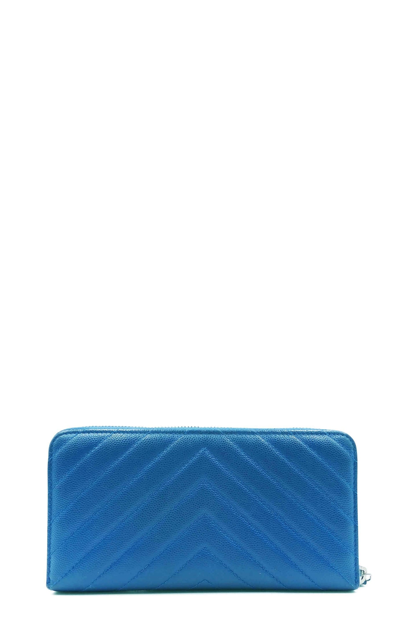 Chevron CC Zip Wallet Blue