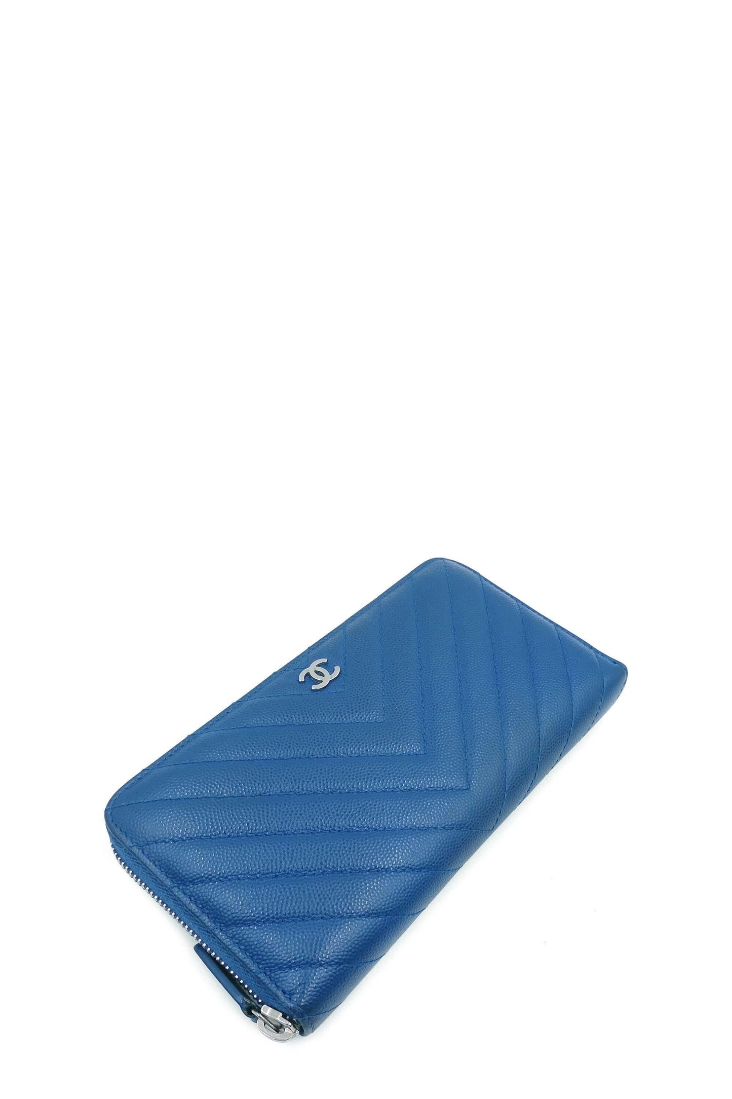 Chevron CC Zip Wallet Blue