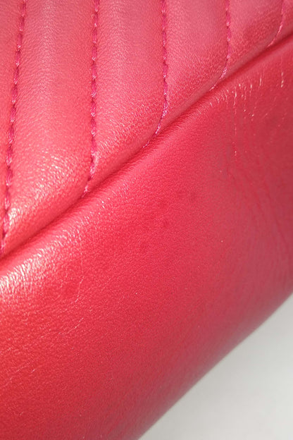 Chevron Jumbo Crossing Classic Single Flap Bag Red