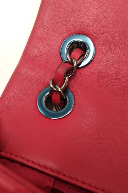 Chevron Jumbo Crossing Classic Single Flap Bag Red
