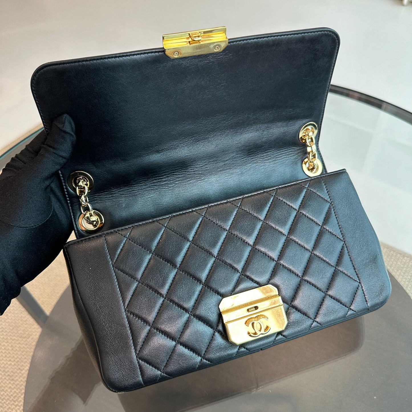 Chic With Me Flap Lambskin Quilted Black GHW No 20