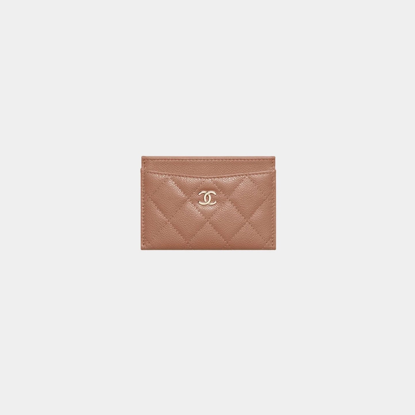 Chanel Classic Card Holder Grained Shiny Calfskin & Gold Tone Metal