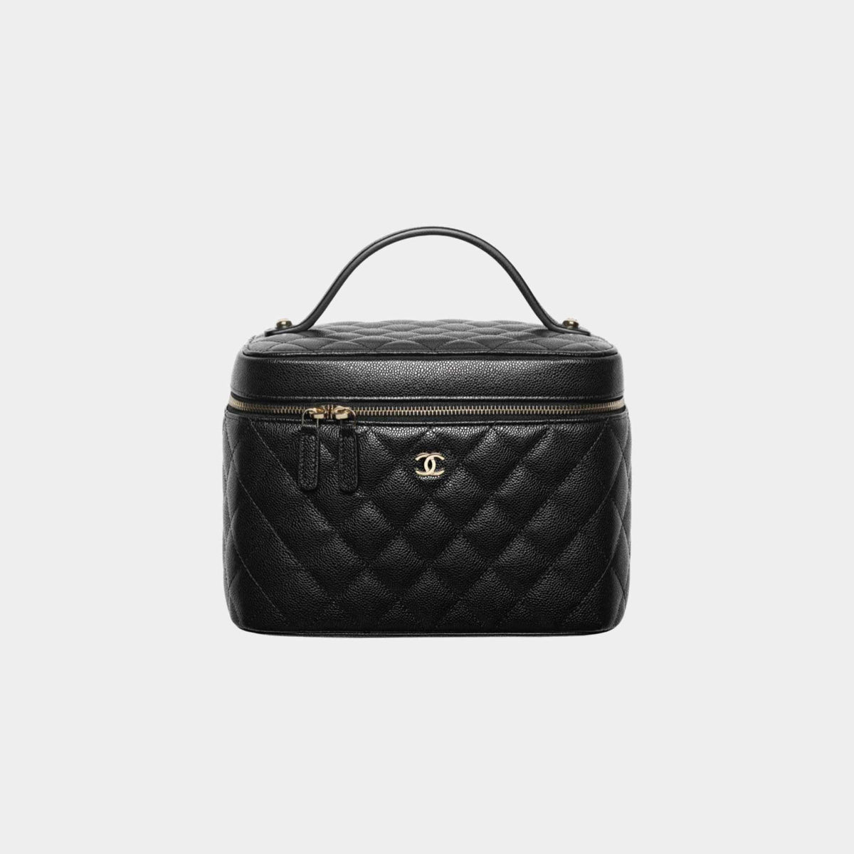 Chanel Classic Vanity Pouch in Grained Shiny Calfskin, Back