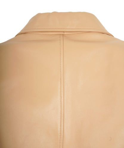 Chanel 017 #40 lambskin leather crop jacket  ASL9220