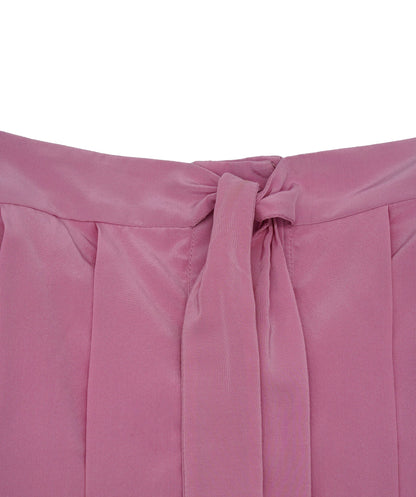 Chanel 100% Silk Pink Pleated Mini Dress ASL4603