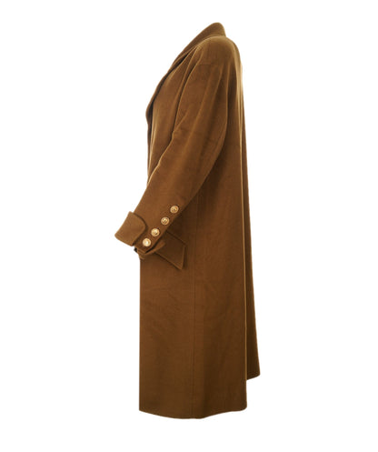 Chanel #36 CC Logos Button Long Sleeve Jacket Coat Brown Cashmere 79777 ASL9049