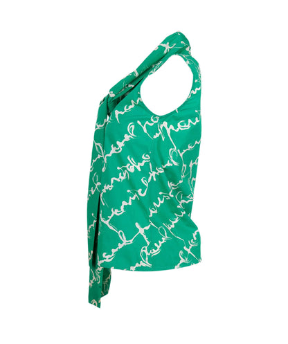 Chanel Bow Tie Shirt Green ASL4652