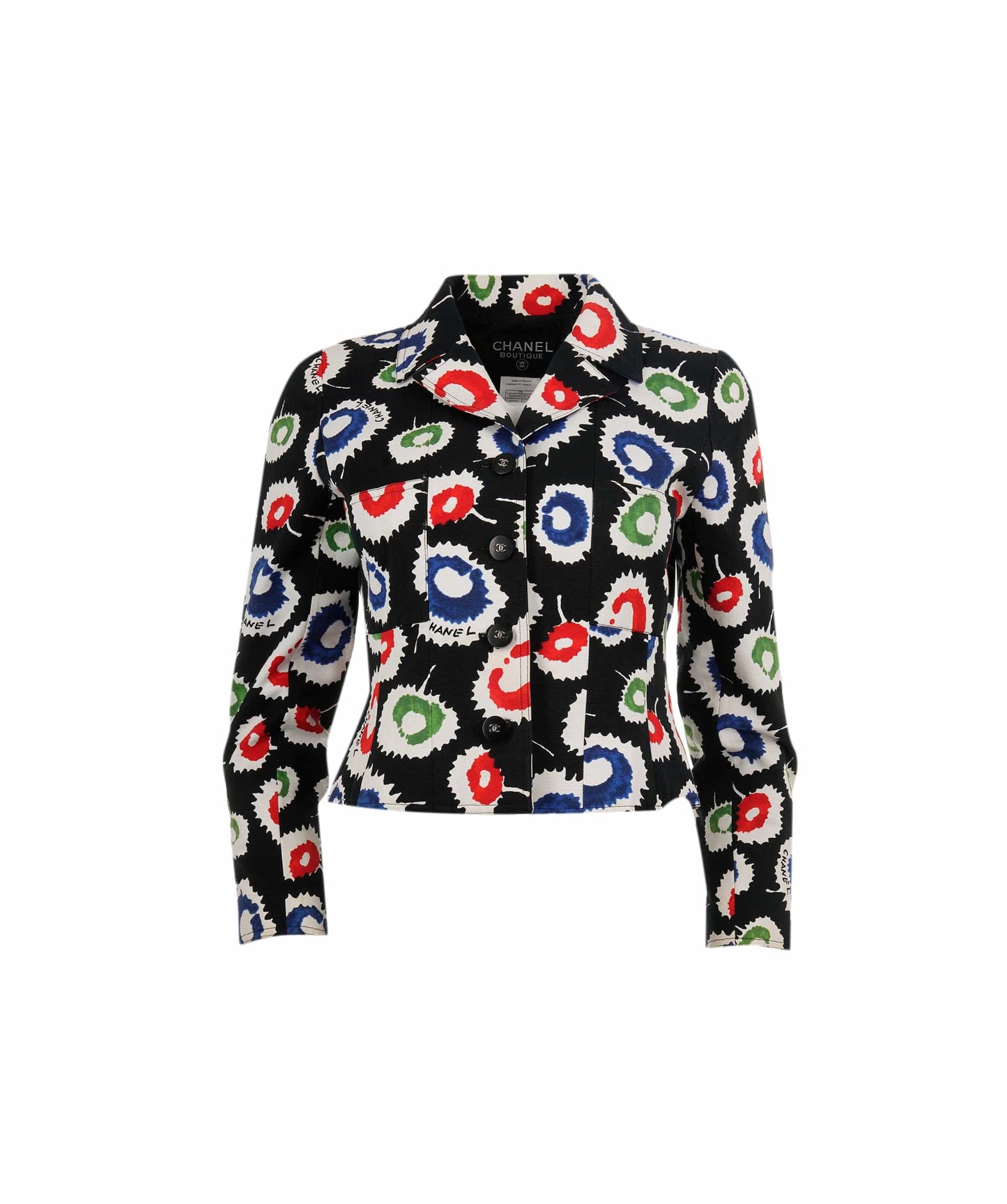 CHANEL "COCO" LOGO 1997 VINTAGE VIBRANT FLOWER LOGO JACKET - ASL4071