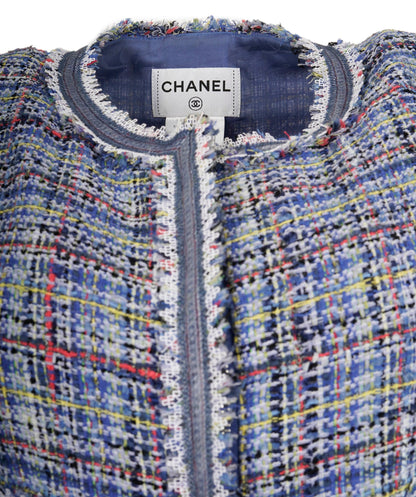Chanel Dress tweed blue SS09 FR36  AVC1255