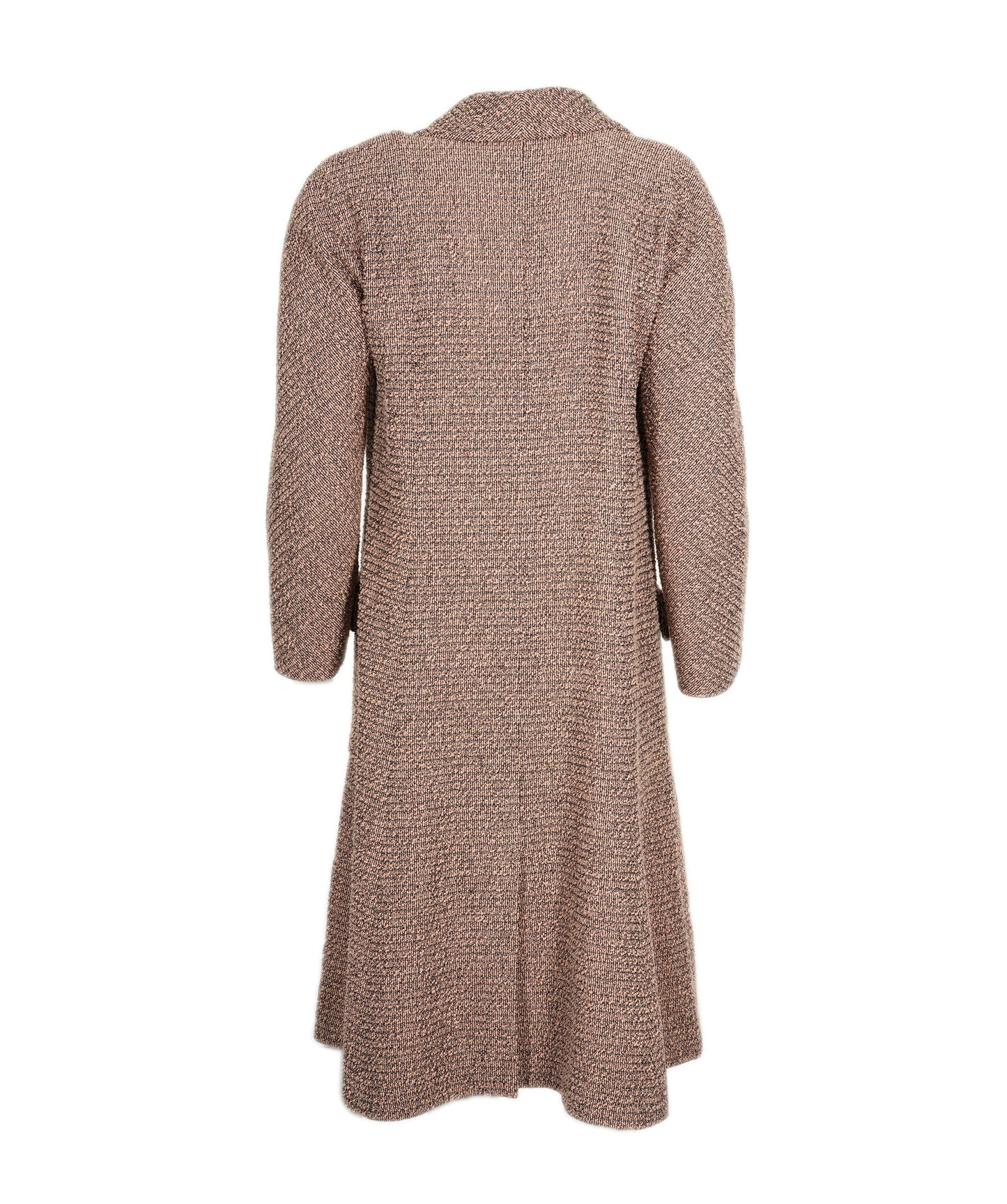 Chanel Dusty Pink Tweed Coat with CC Buttons Size FR 40 (UK 12) ASL9733