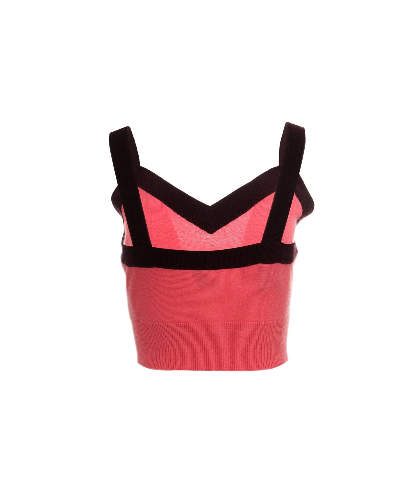 Chanel Top knit pink and burgundy Métier d'Art 2020 FR38 P64643K60662 AVC1855