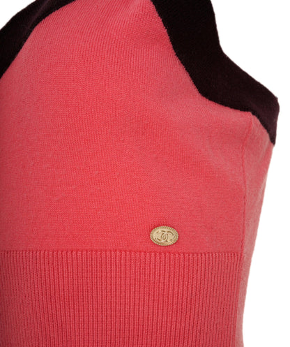 Chanel Top knit pink and burgundy Métier d'Art 2020 FR38 P64643K60662 AVC1855