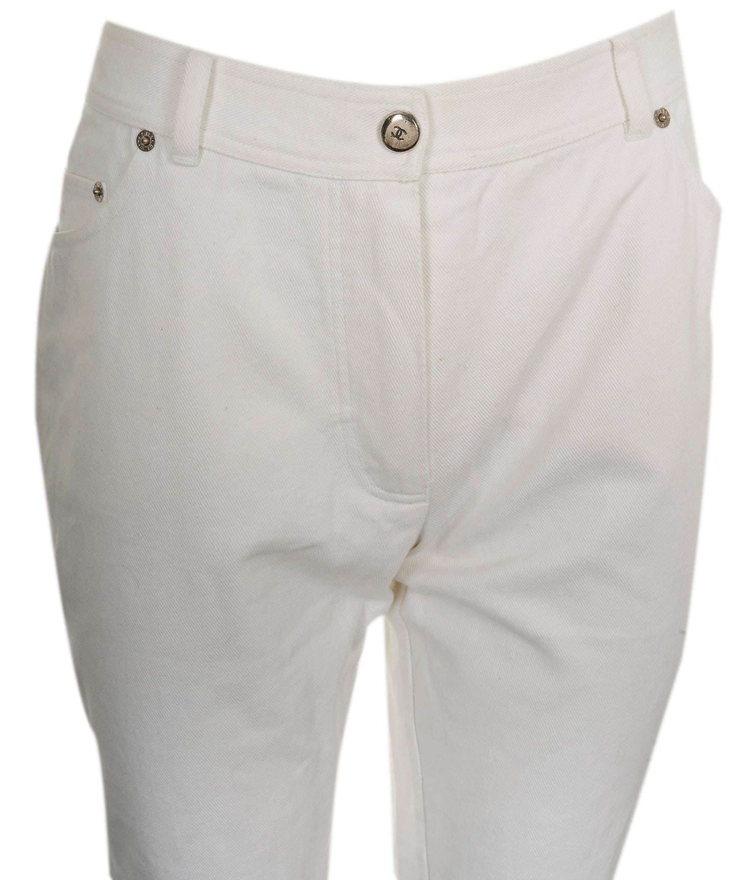 Chanel white vintage denim mom jeans AVC1800
