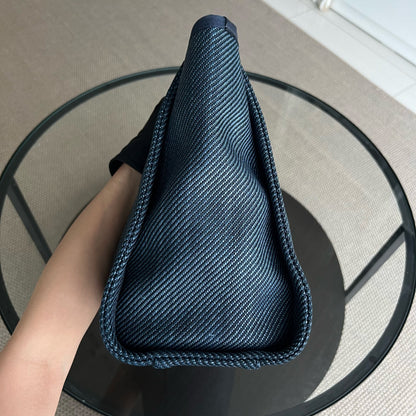 Deauville Small Tote Blue Canvas Silver Hardware Series 30
