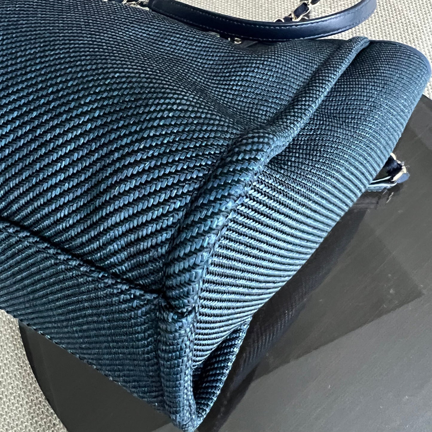 Deauville Small Tote Blue Canvas Silver Hardware Series 30