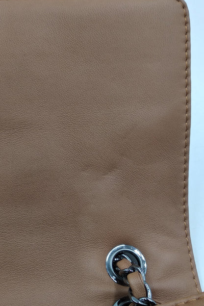 Diamond Stitch CC Flap Bag Brown