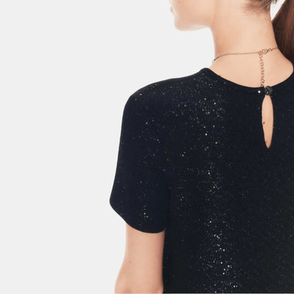 Dress Glittered Mixed Fibers Black