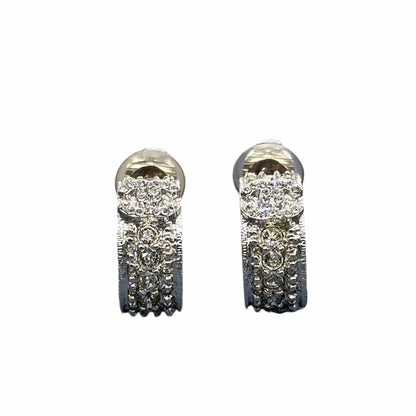 Chanel Crystal Hoop Earrings with Crystals