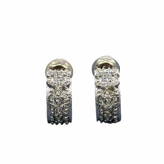 Chanel Crystal Hoop Earrings with Crystals