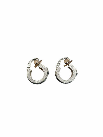 Chanel Crystal Hoop Earrings with Crystals