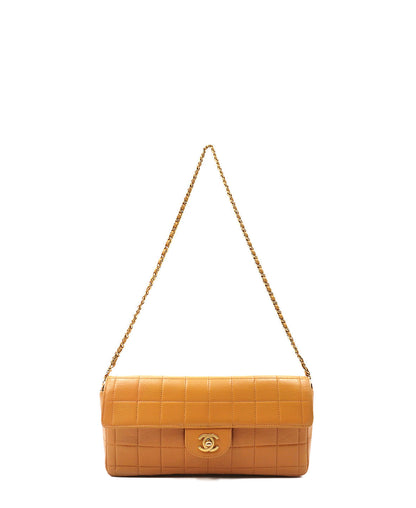 East West Chocolate Bar Flap Beige