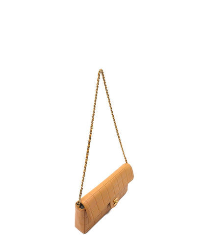 East West Chocolate Bar Flap Beige