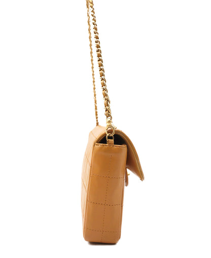 East West Chocolate Bar Flap Beige