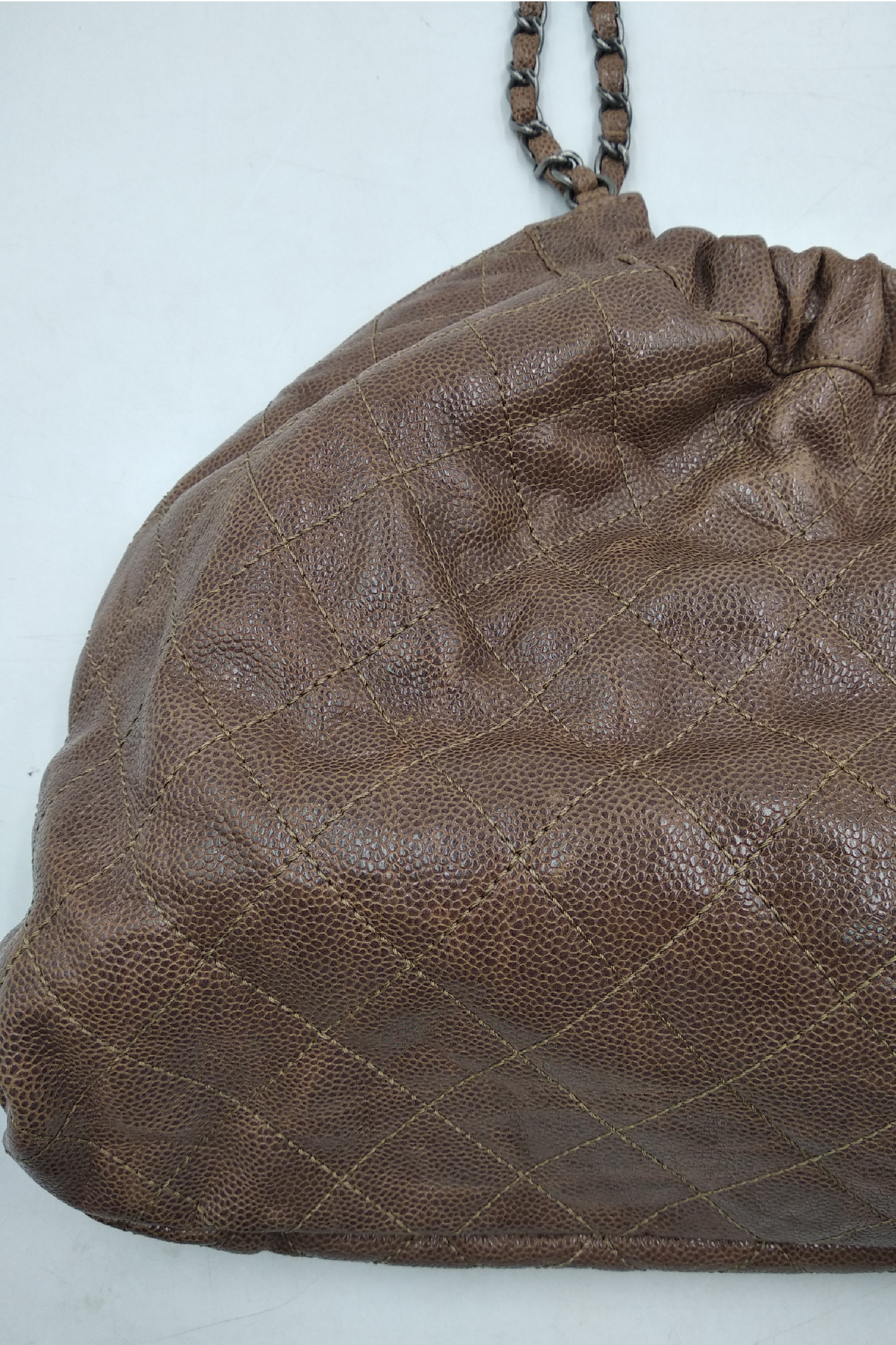 Elastic CC Shopping Hobo Brown