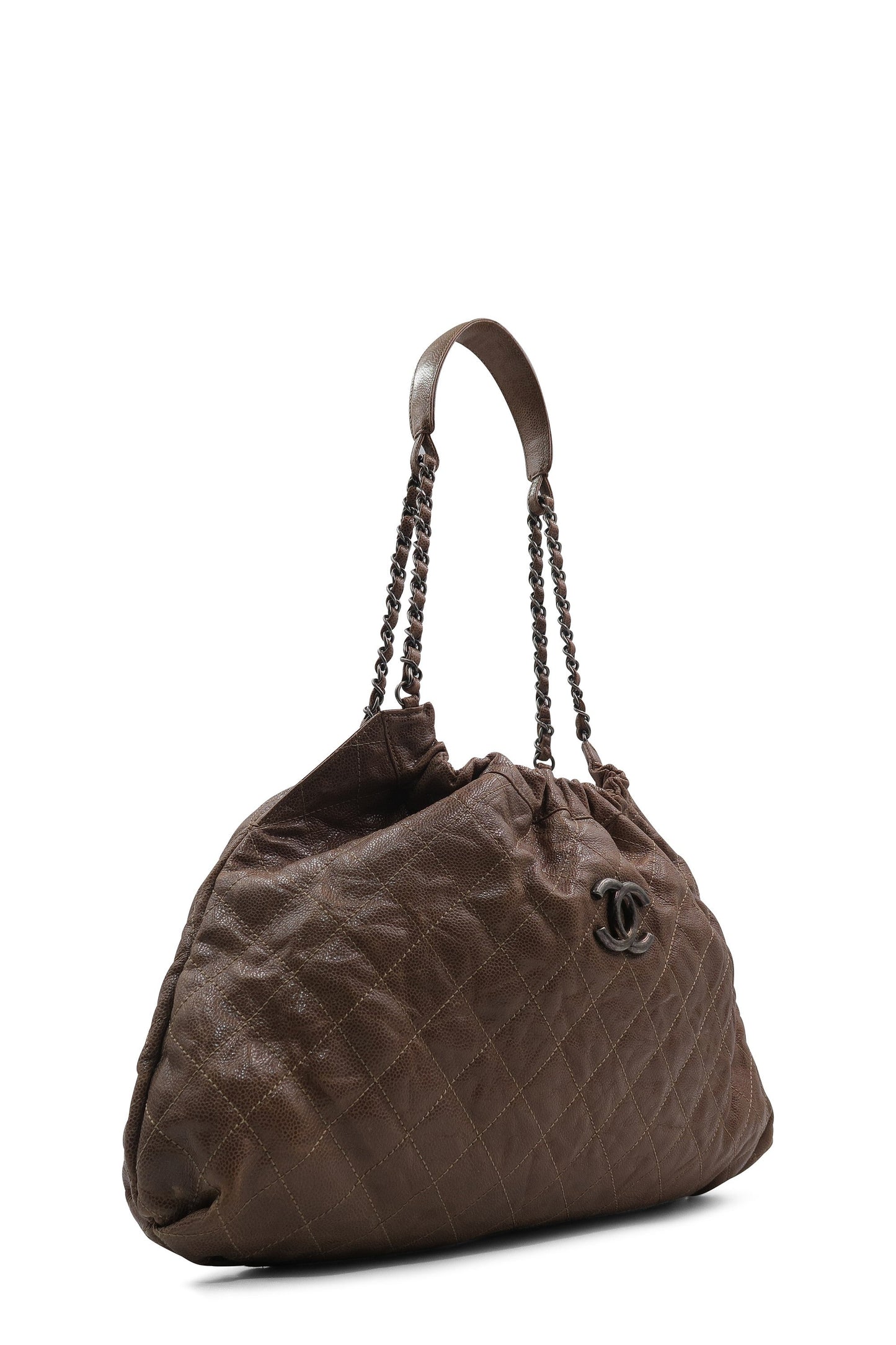 Elastic CC Shopping Hobo Brown