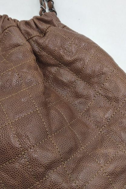 Elastic CC Shopping Hobo Brown