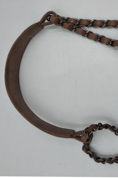 Elastic CC Shopping Hobo Brown