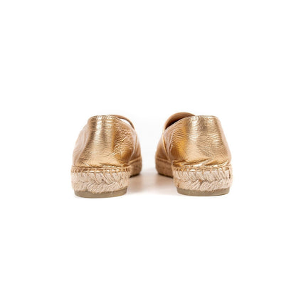 Chanel CC Leather Espadrilles Flat