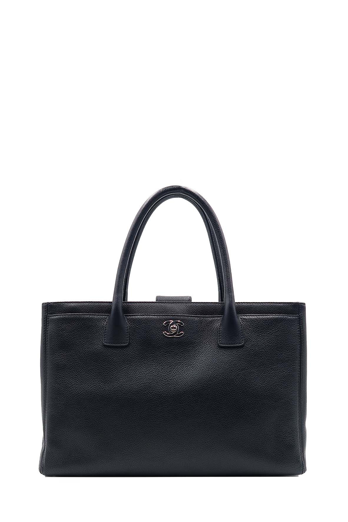 Executive Cerf Tote with Strap Black