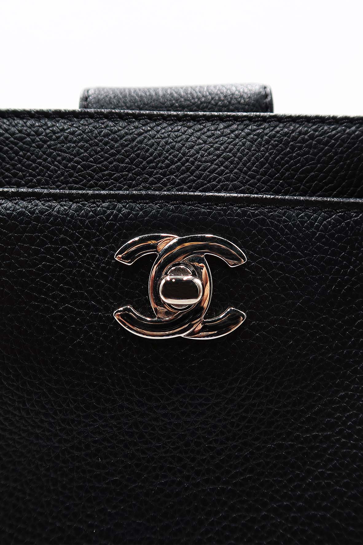 Executive Cerf Tote with Strap Black
