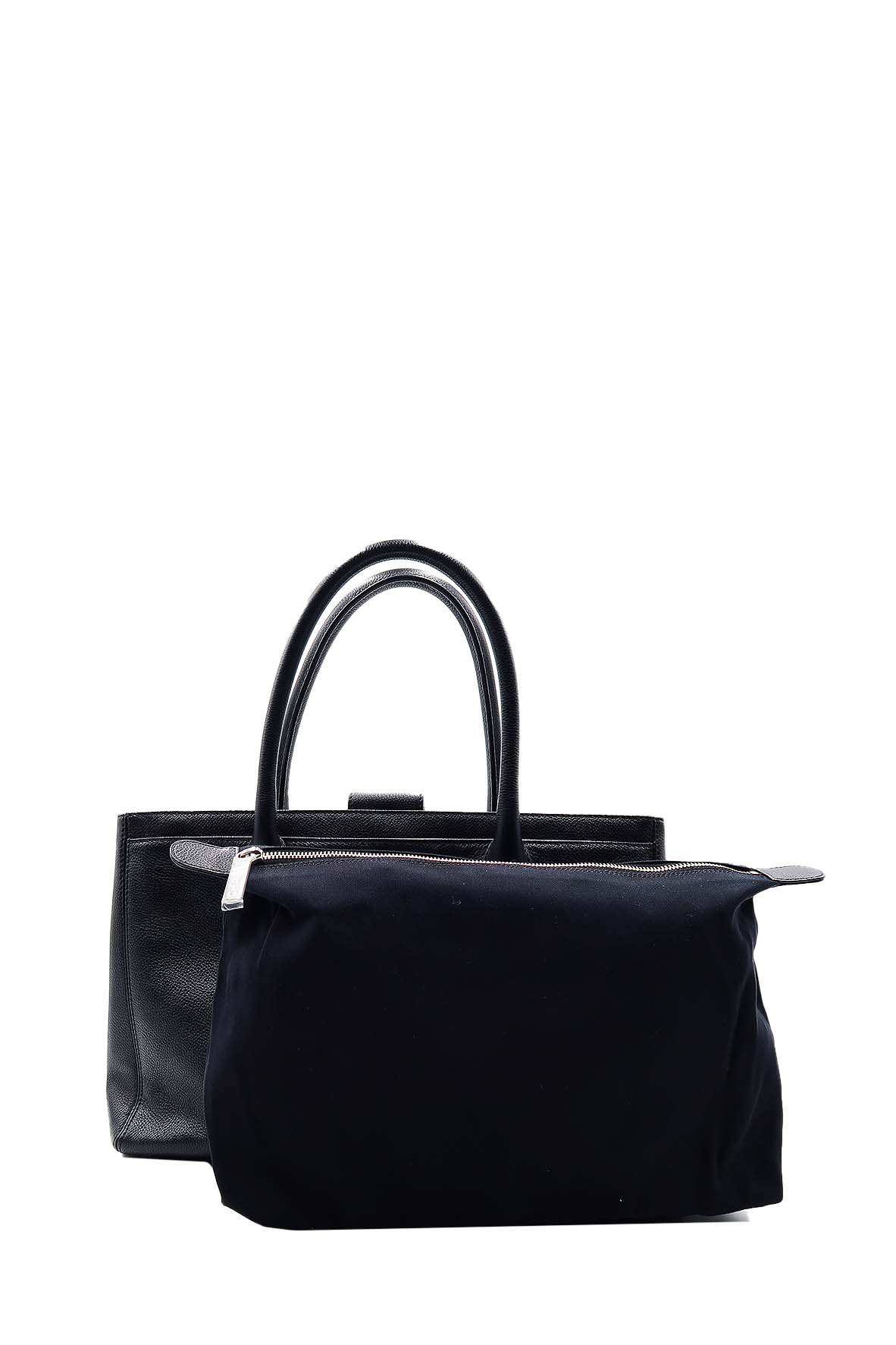 Executive Cerf Tote with Strap Black