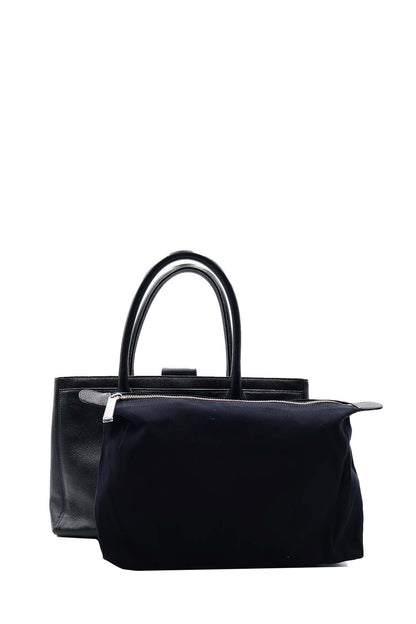 Executive Cerf Tote with Strap Black
