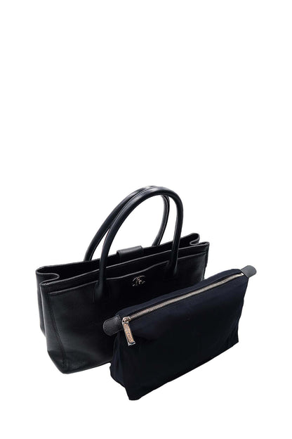 Executive Cerf Tote with Strap Black
