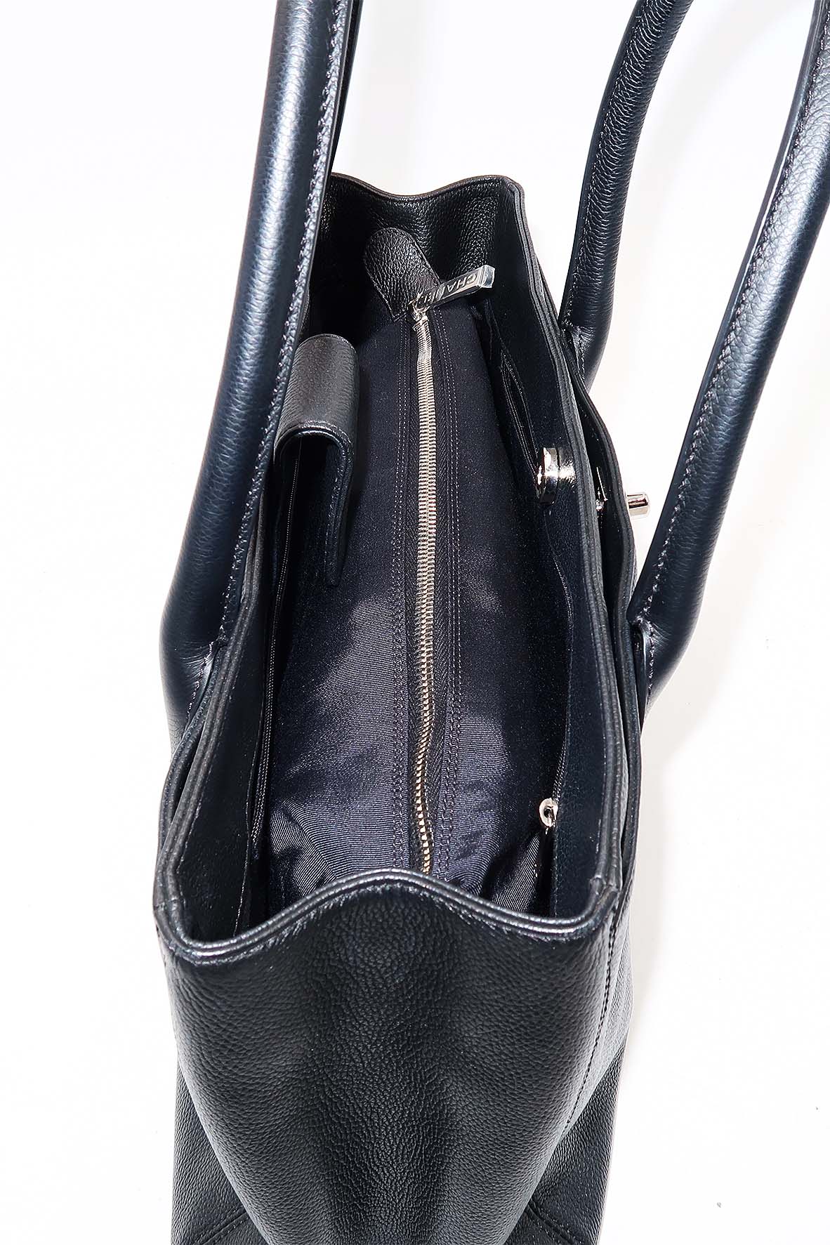 Executive Cerf Tote with Strap Black