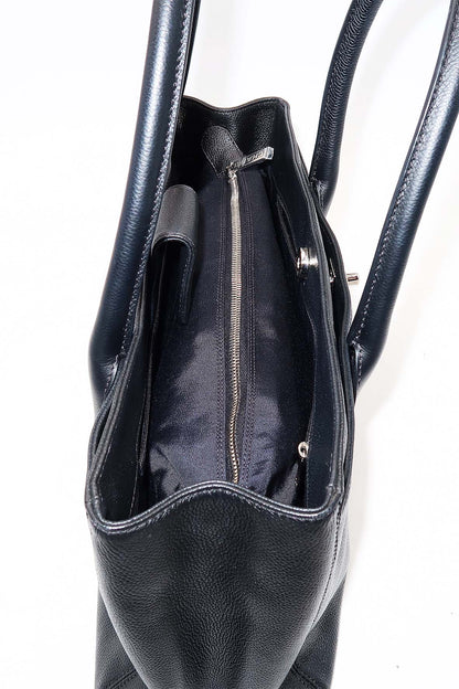 Executive Cerf Tote with Strap Black