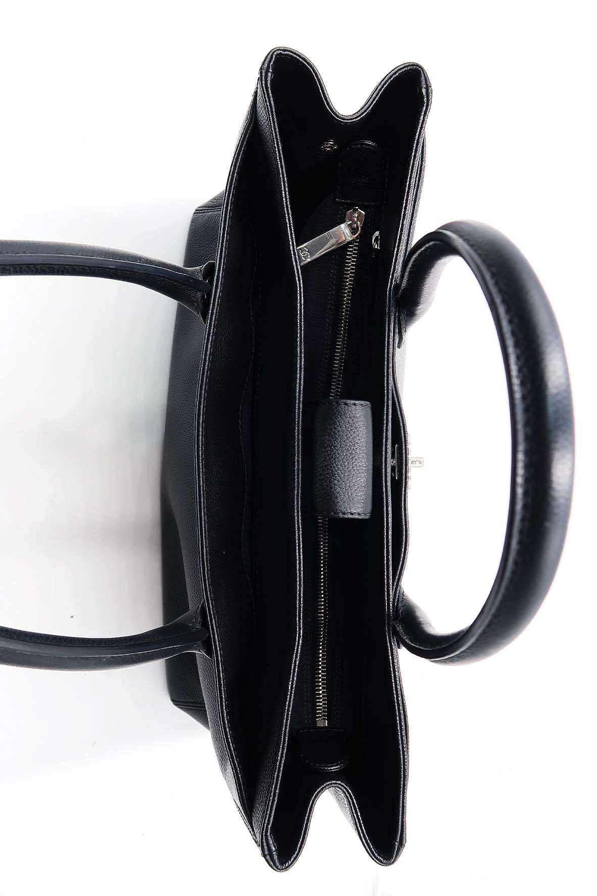 Executive Cerf Tote with Strap Black