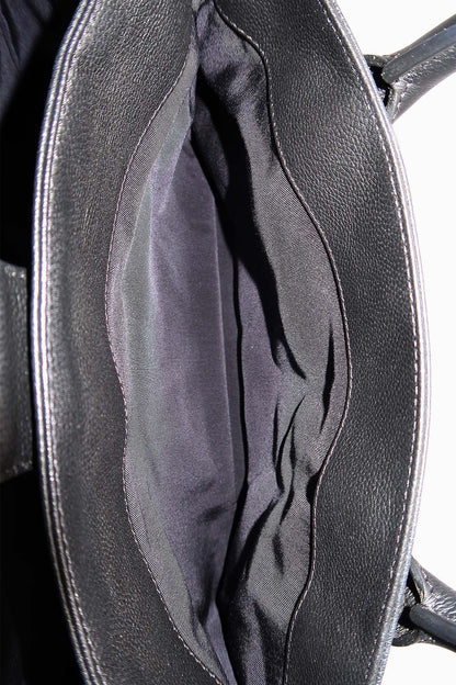 Executive Cerf Tote with Strap Black