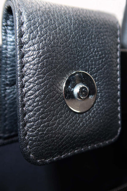 Executive Cerf Tote with Strap Black