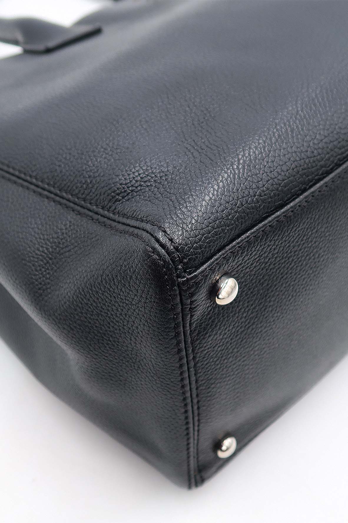 Executive Cerf Tote with Strap Black