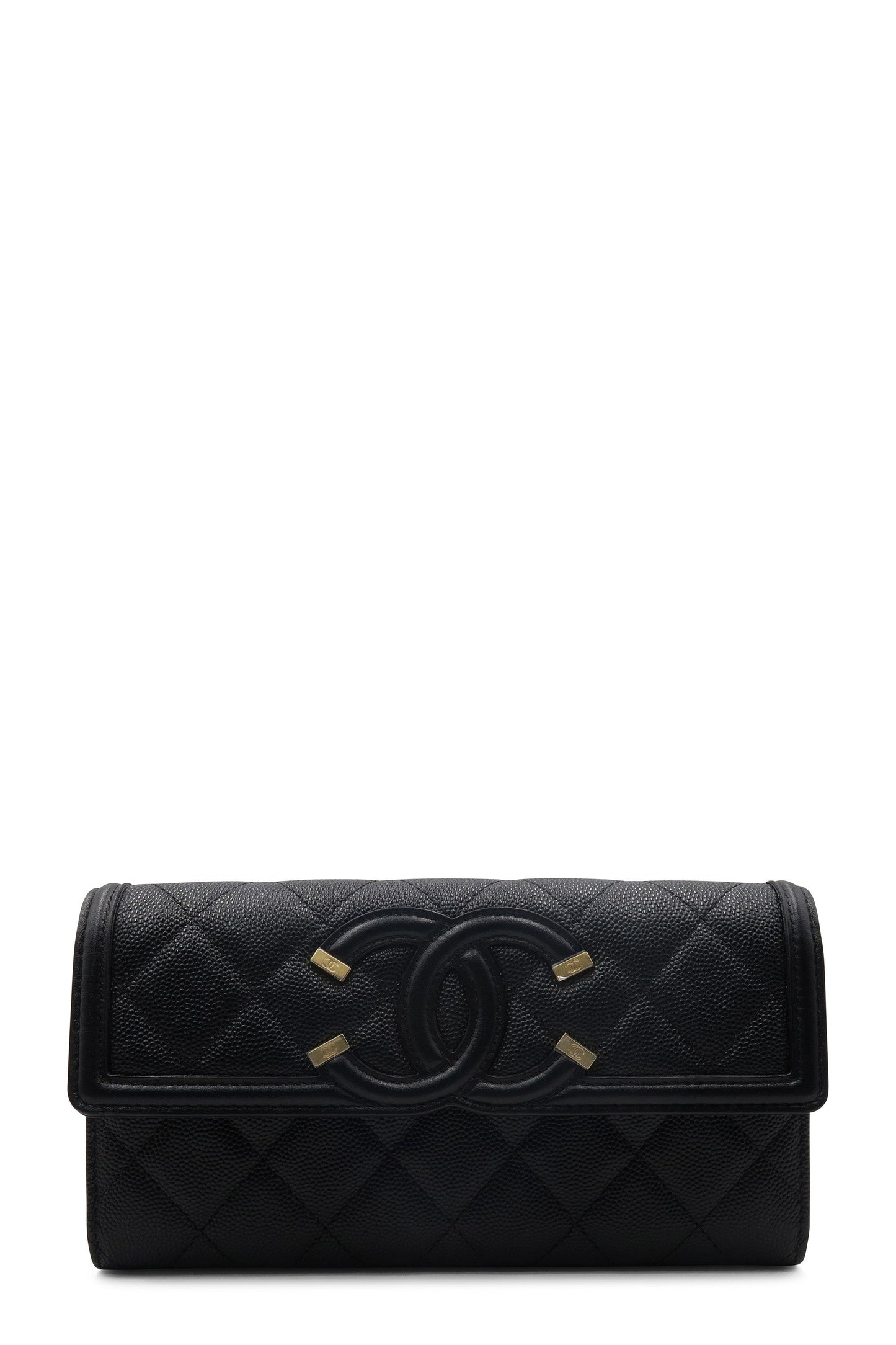 Filigree Continental Flap Wallet Black