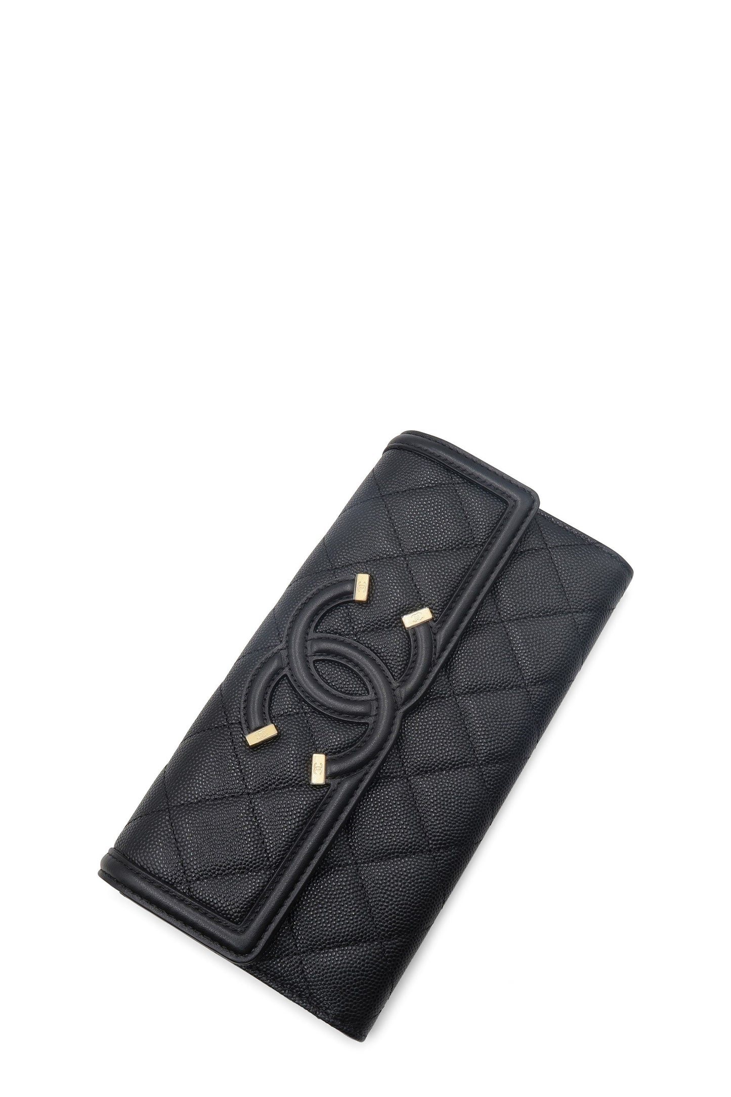 Filigree Continental Flap Wallet Black